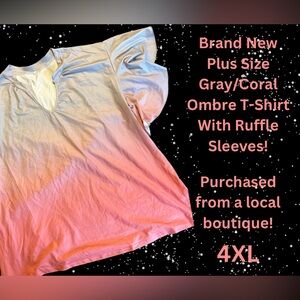 Brand New Plus Size Top w/ Ruffle Sleeves! So pretty!